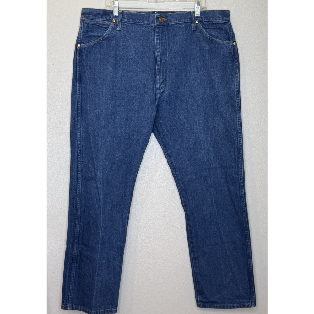Wrangler Mens Jean 42x32 Medium Wash Blue‎ Cowboy Cut Original Fit 100% Cotton